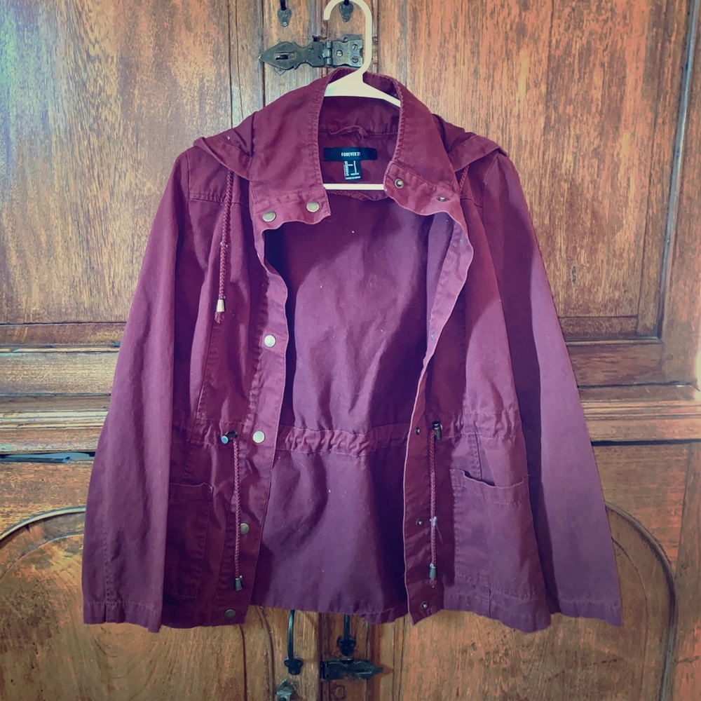 New Condition! Burgundy Trench Coat
